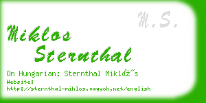 miklos sternthal business card